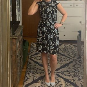 Loft Black Floral Dress